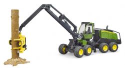 BRUDER - ABATTEUSE JOHN DEERE 1270G AVEC 1 TRONC D'ARBRE